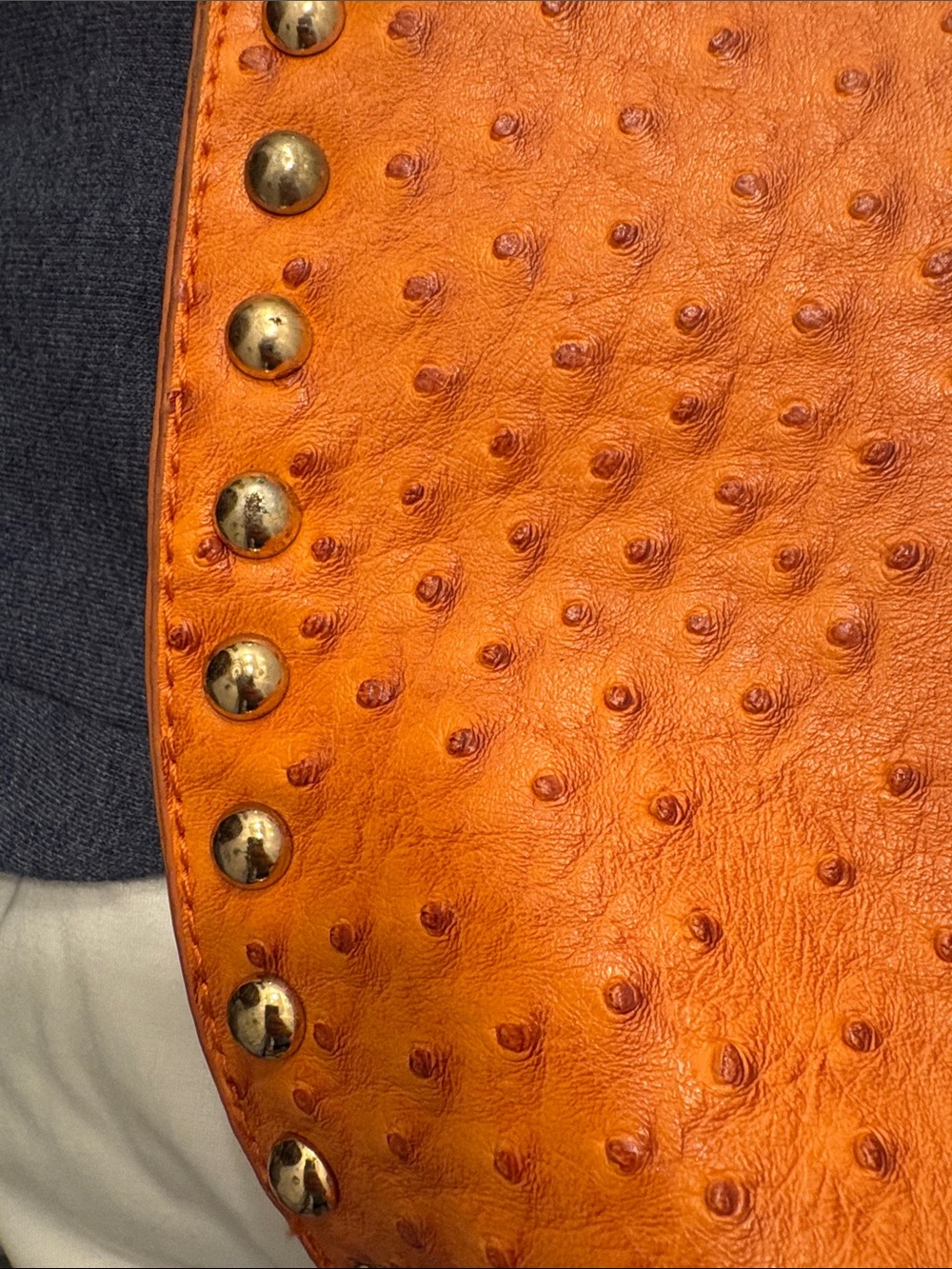 St. Barry PVC Orange Multicolor Textured Tote Bag - Picture 10 of 10